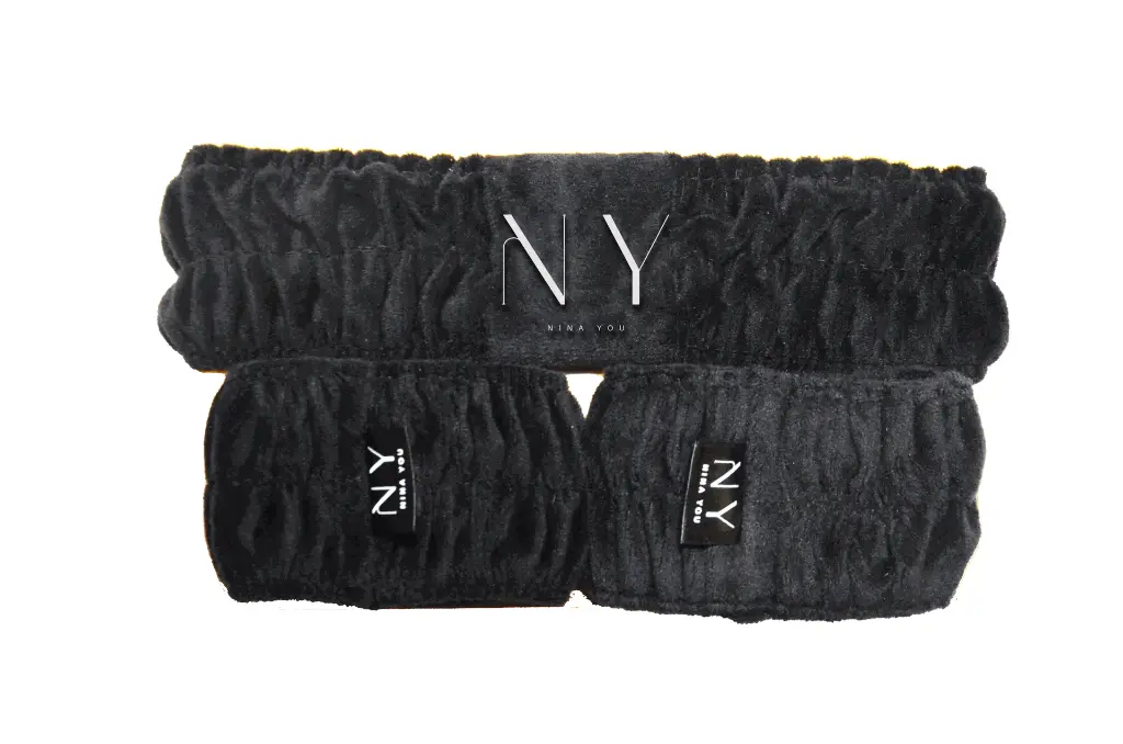 Headband & Wristbands set - Black