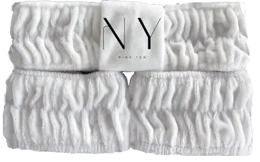 Headband & Wristbands set - White 